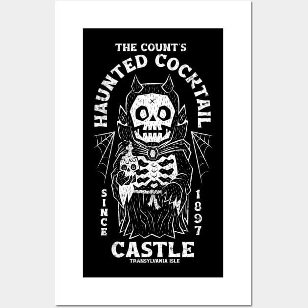 The Count's Haunted Cocktail Castle Wall Art by chrisraimoart